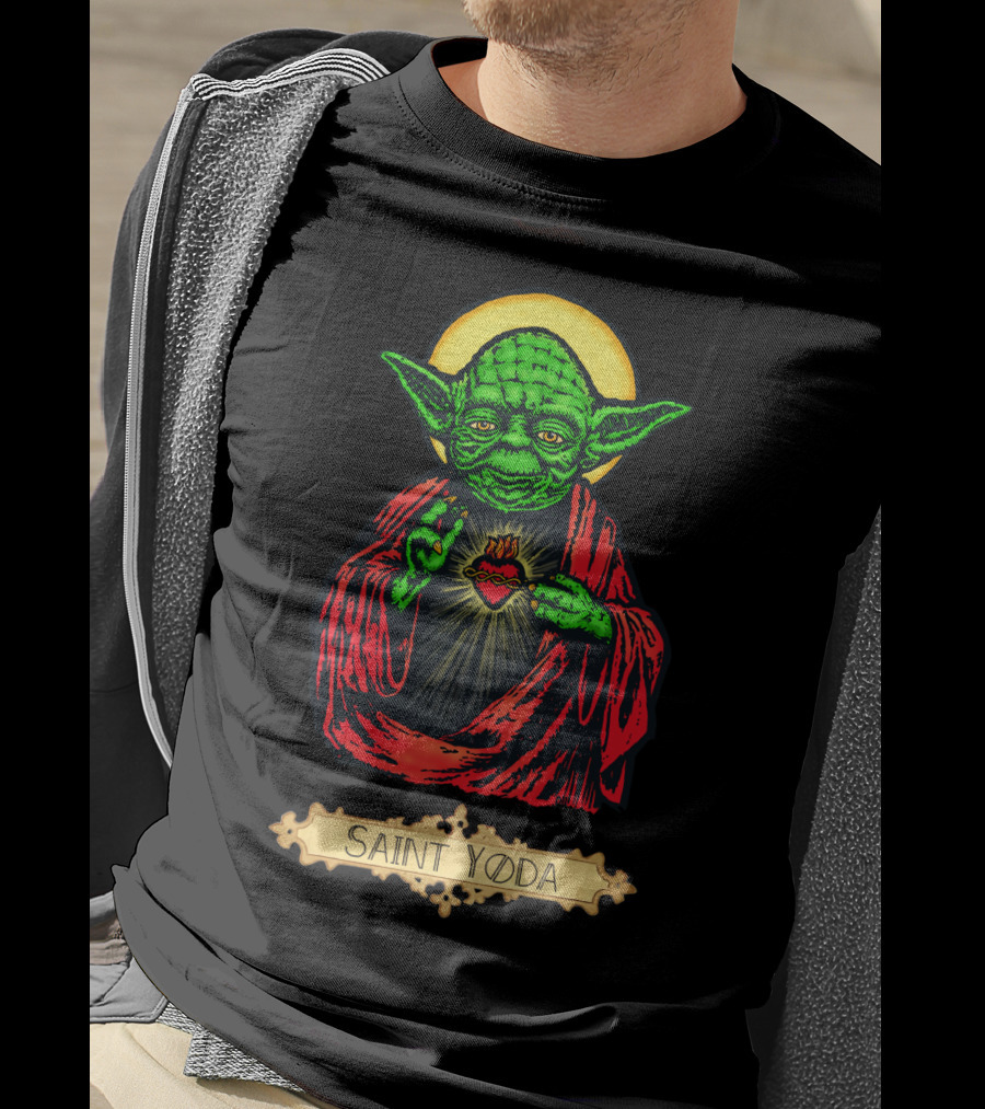 Saint Yoda Sacred Heart Halo T-Shirt
