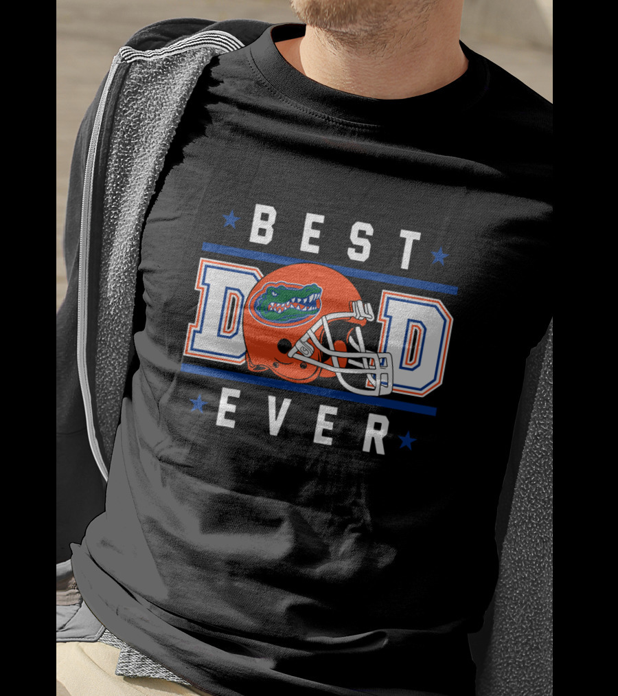 Best Dad Ever Florida Gators Football Helmet T-Shirt