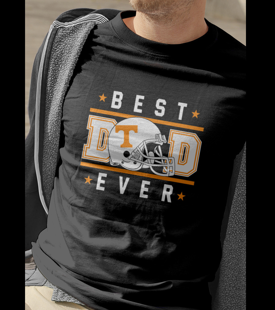 Best Dad Ever Tennessee Volunteers Football Helmet T-Shirt
