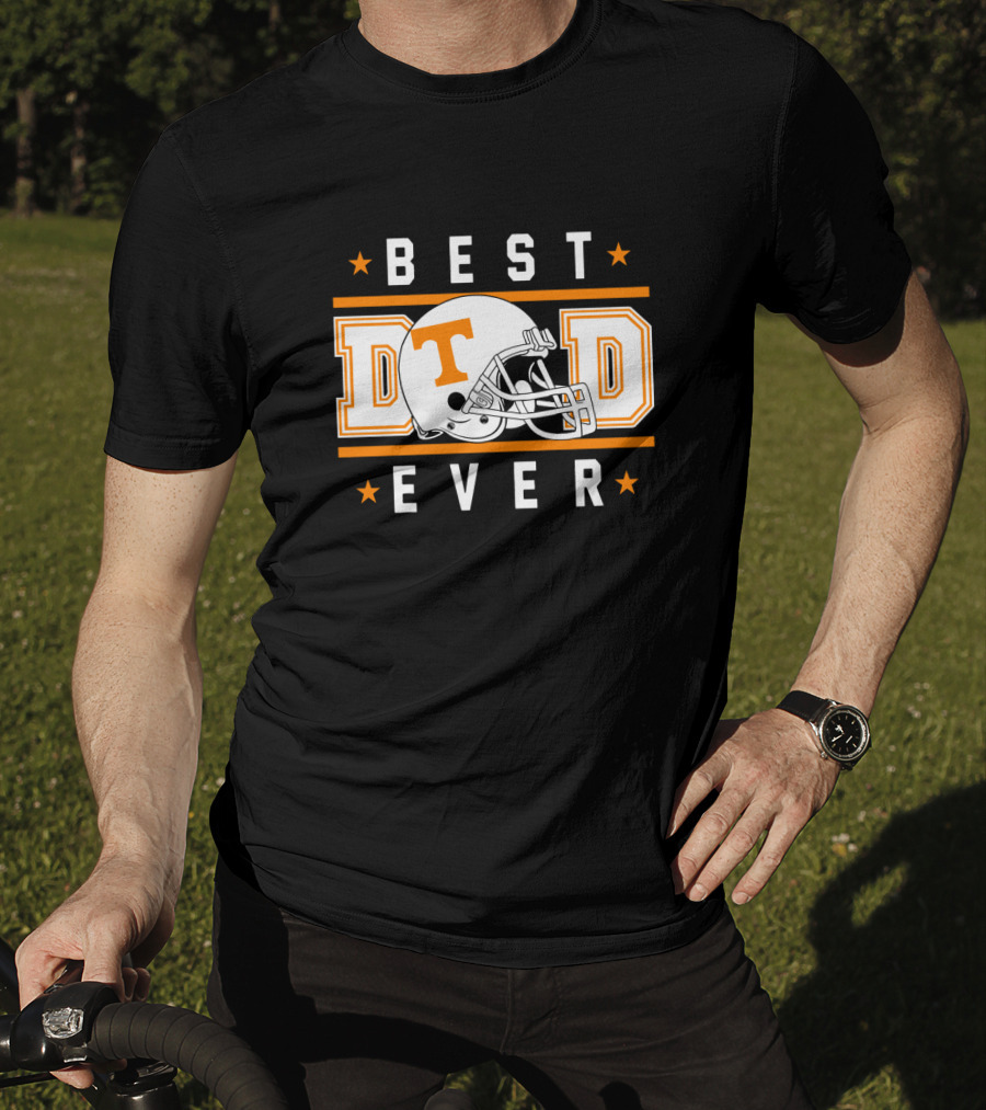 Best Dad Ever Tennessee Volunteers Football Helmet T-Shirt
