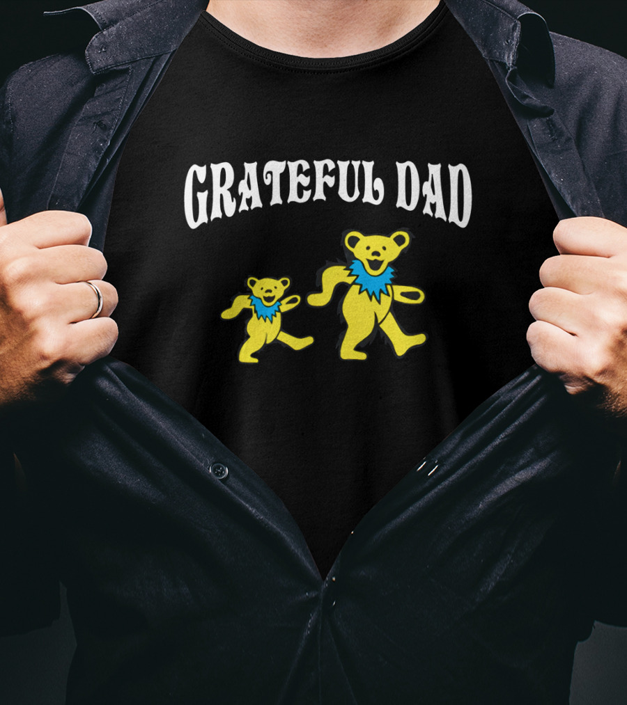 Grateful Dad Dancing Bears Father's Day T-Shirt