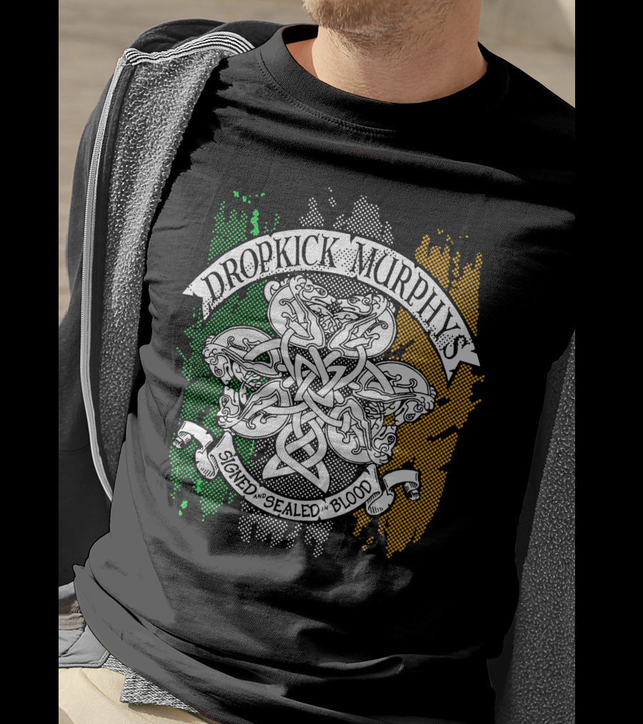 Dropkick Murphys Signed And Sealed In Blood Irish Celtic Knot T-Shirt