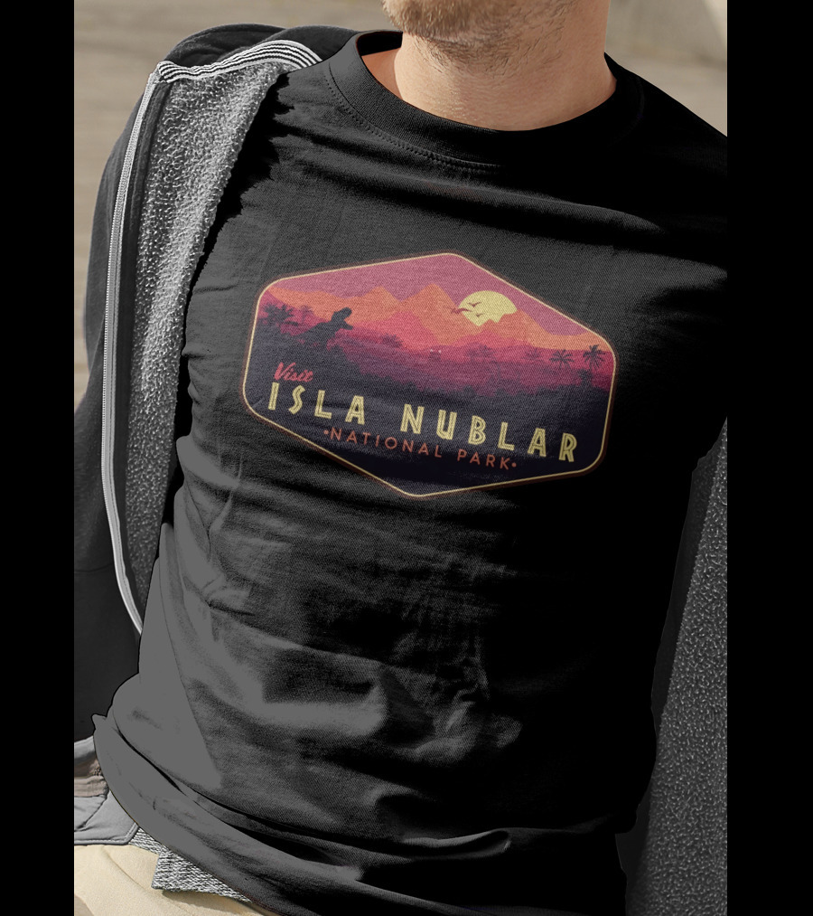 Visit Isla Nublar National Park Jurassic World Parody Jurassic Park T-Shirt