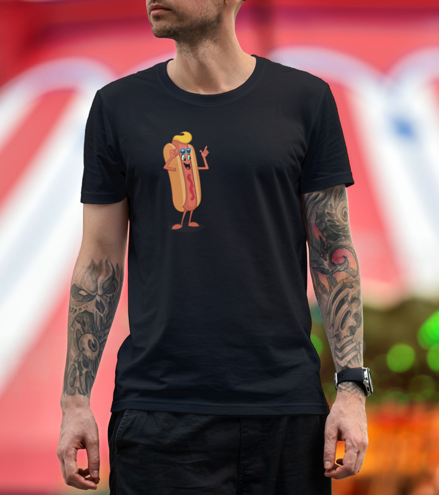 Hot Diggity Dog Sunglasses Character Fun T-Shirt