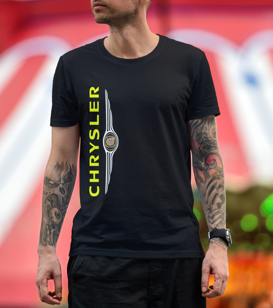 CHRYSLER Vintage Logo Icon Vertical Alignment T-Shirt