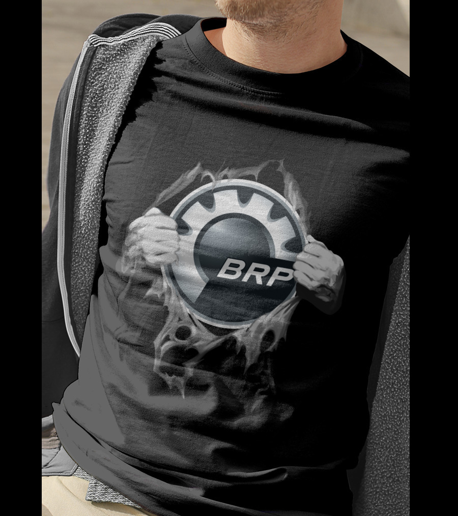 BRP Can-Am Logo With Hands Ripping Through T-Shirt