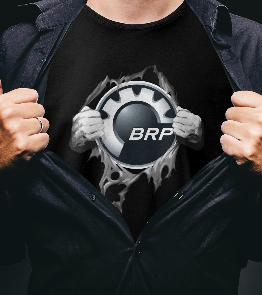 BRP Can-Am Logo With Hands Ripping Through T-Shirt