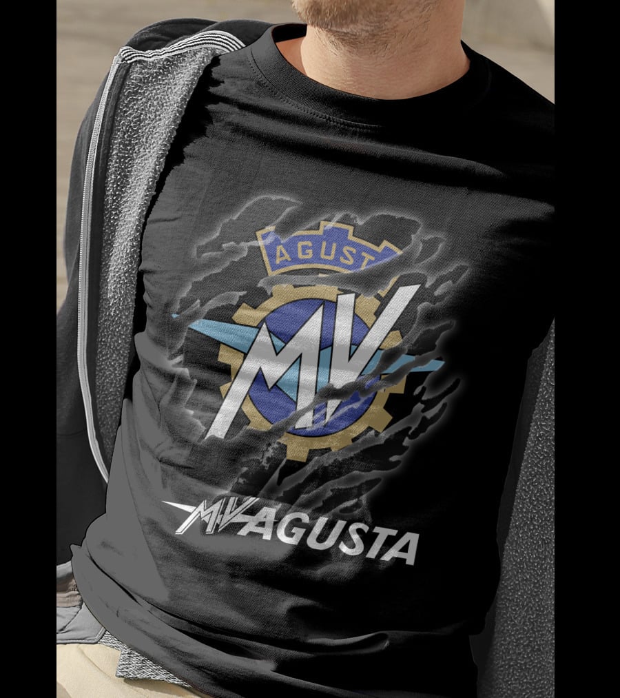 MV Agusta Emblem With Scratch Effect T-Shirt