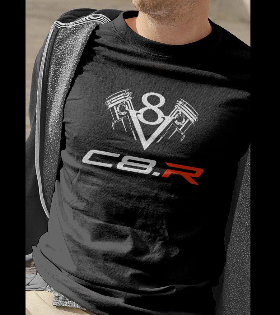 C8 R V8 Piston Engine T-Shirt