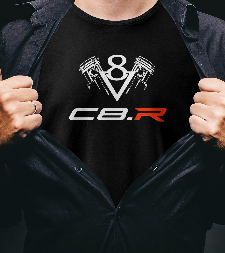 C8 R V8 Piston Engine T-Shirt