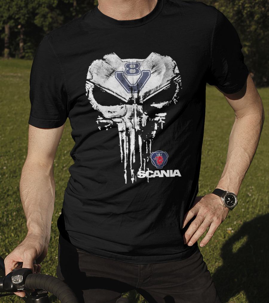 Scania V8 Punisher Skull T-Shirt