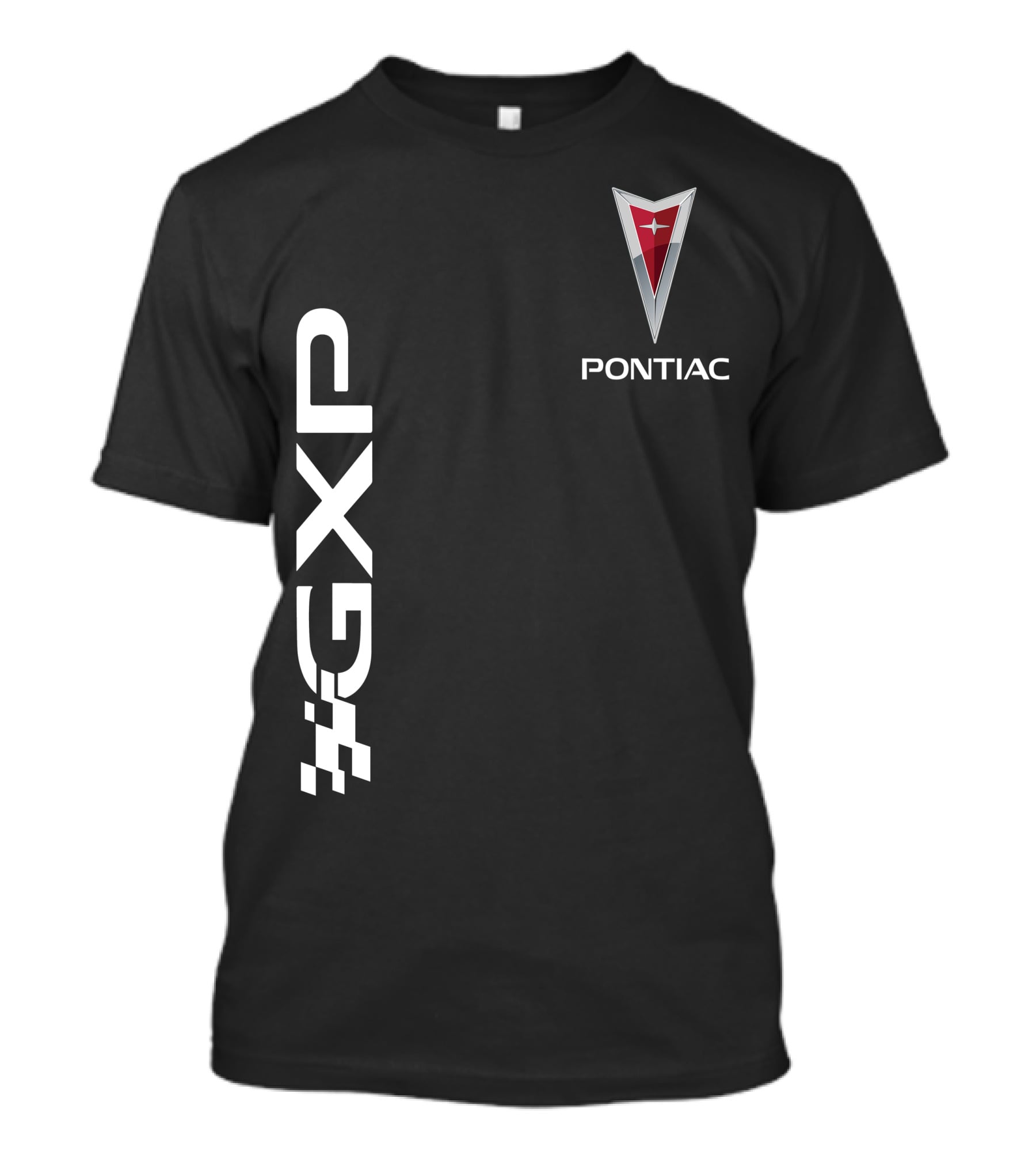 Pontiac GXP Logo With Emblem And Checkered Flag T-Shirt