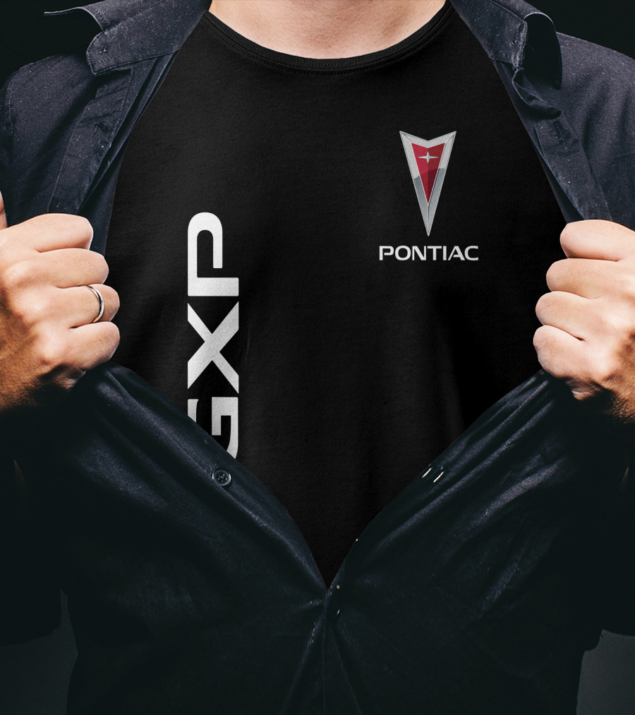 Pontiac GXP Logo With Emblem And Checkered Flag T-Shirt