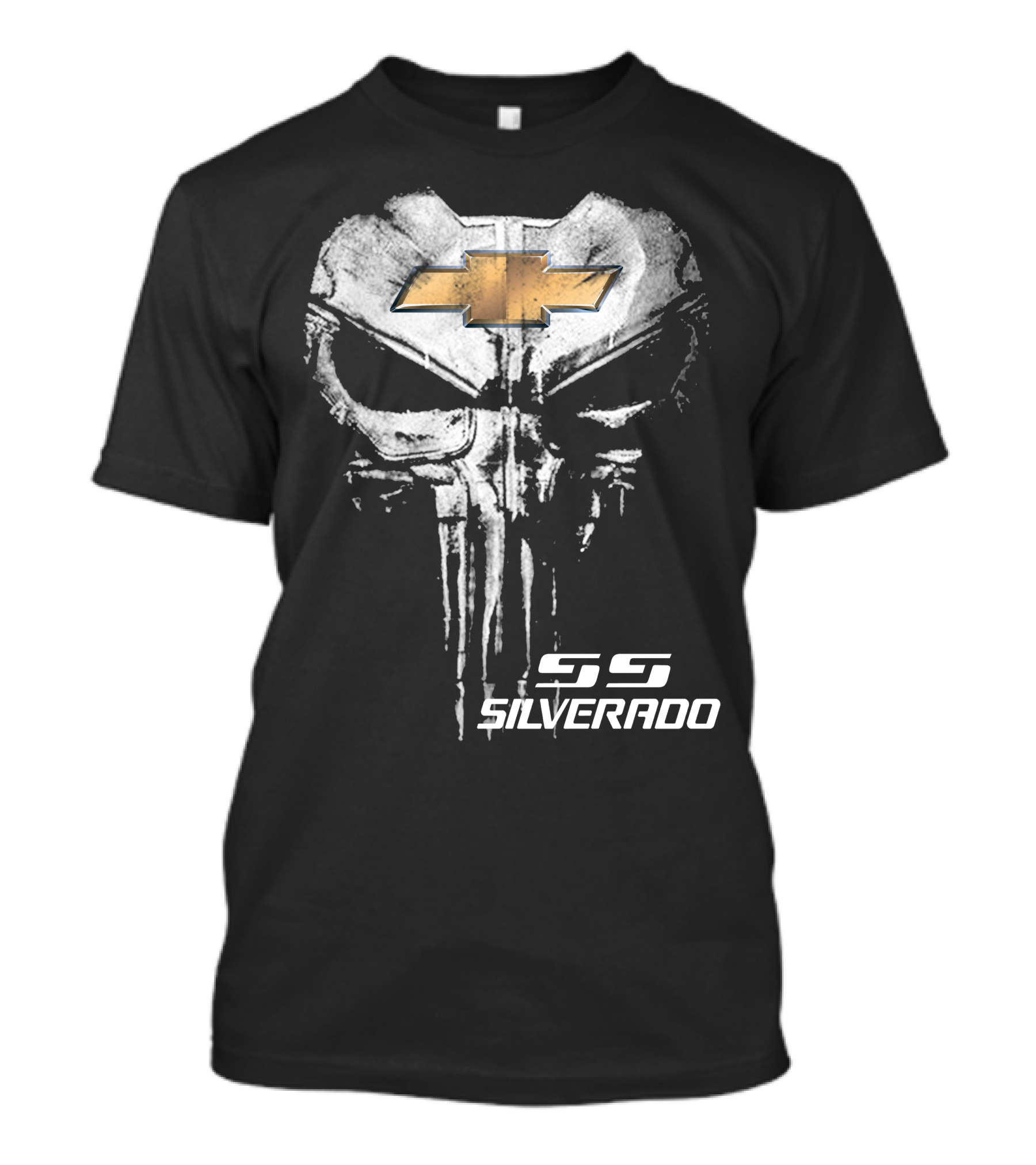 Chevrolet Logo Skull Art SS Silverado T-Shirt