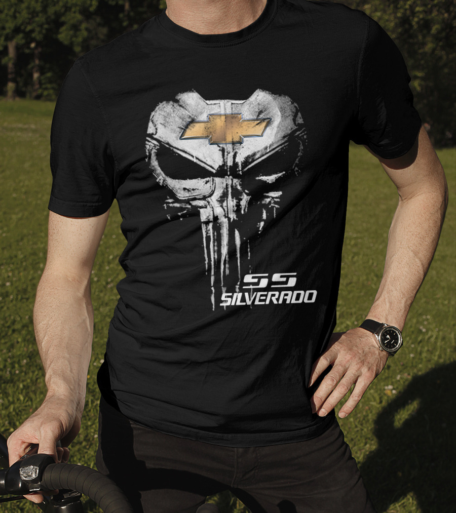 Chevrolet Logo Skull Art SS Silverado T-Shirt