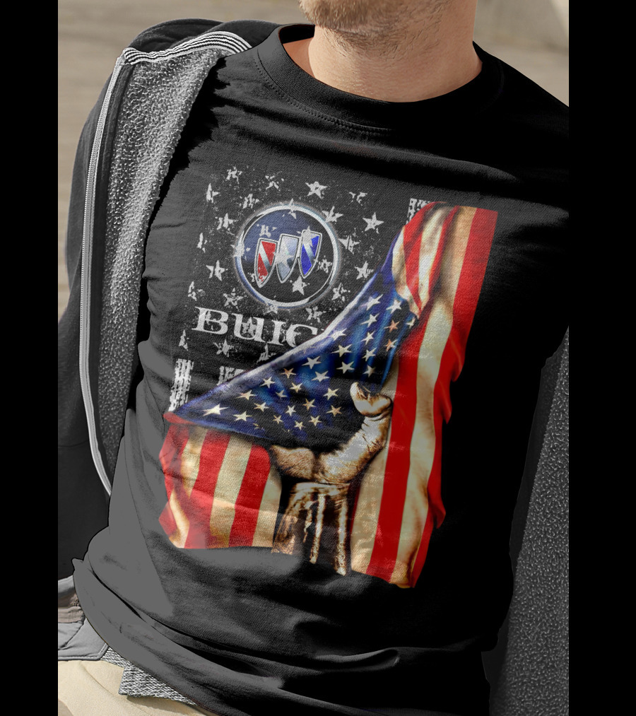 BUICK American Flag Hand Grasp T-Shirt