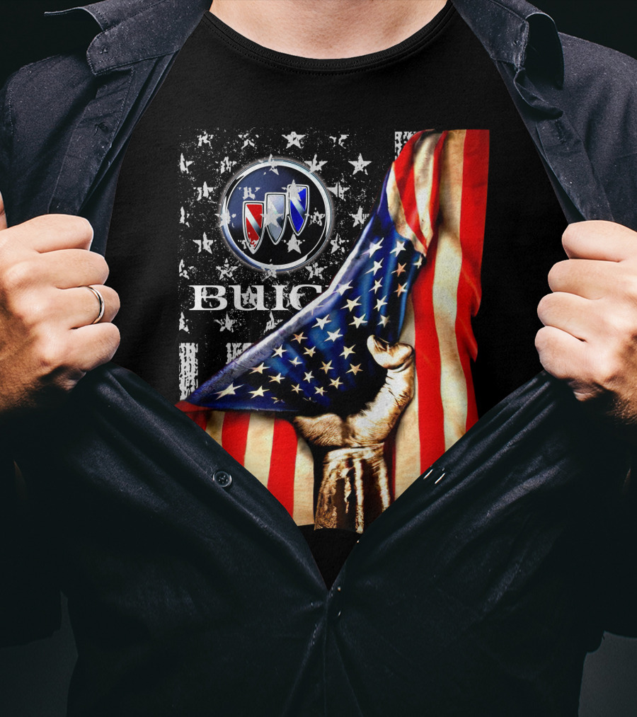 BUICK American Flag Hand Grasp T-Shirt