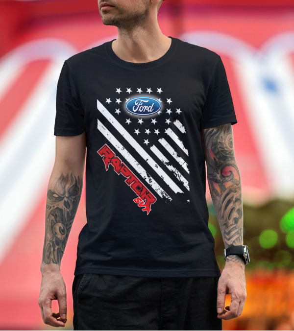 Premium T-Shirt: Ford Raptor SVT American Flag T-Shirt Ford Raptor SVT American Flag T-Shirt