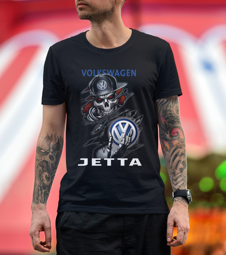 Volkswagen Jetta Skull VW Logo Dark T-Shirt