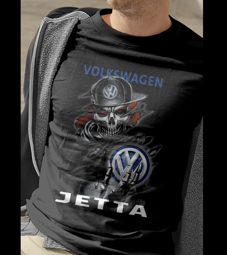 Volkswagen Jetta Skull VW Logo Dark T-Shirt
