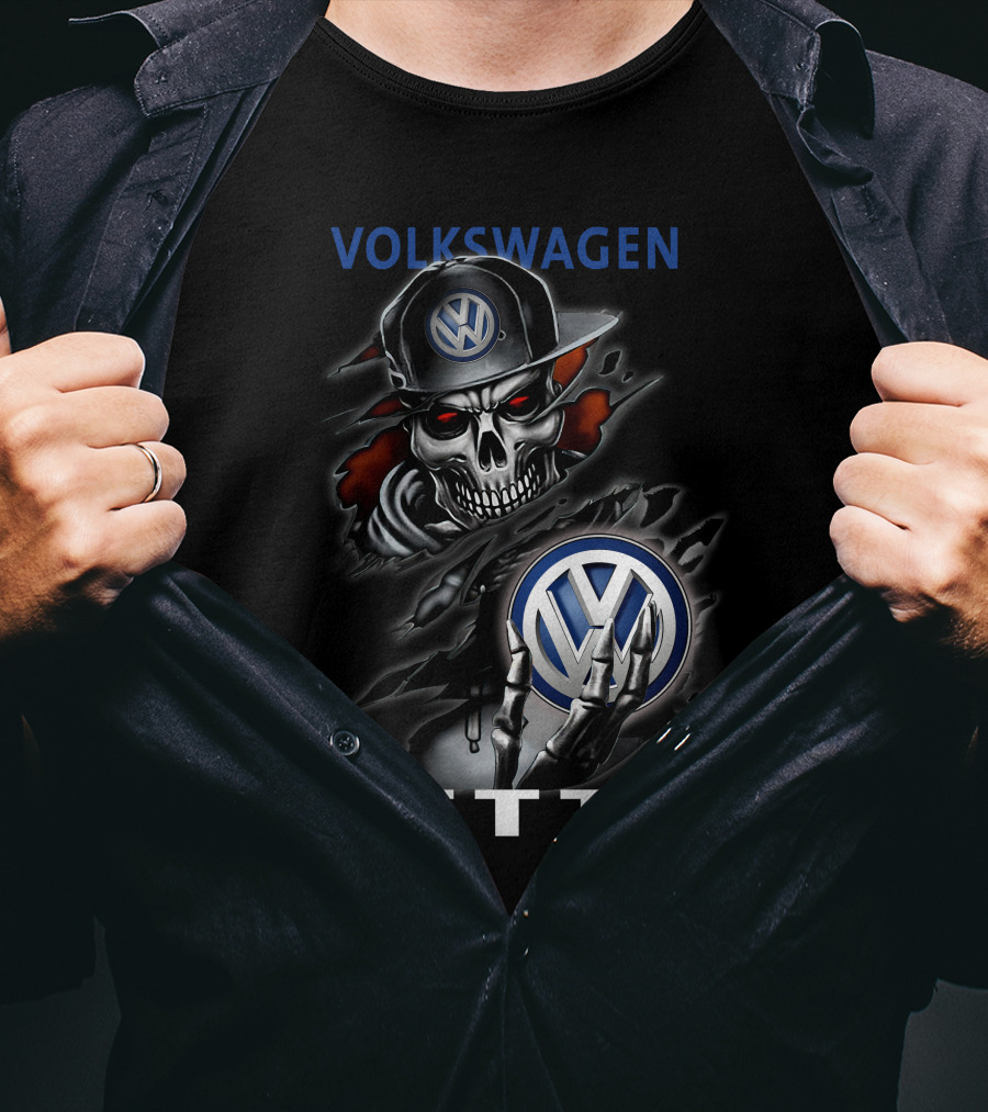 Volkswagen Jetta Skull VW Logo Dark T-Shirt