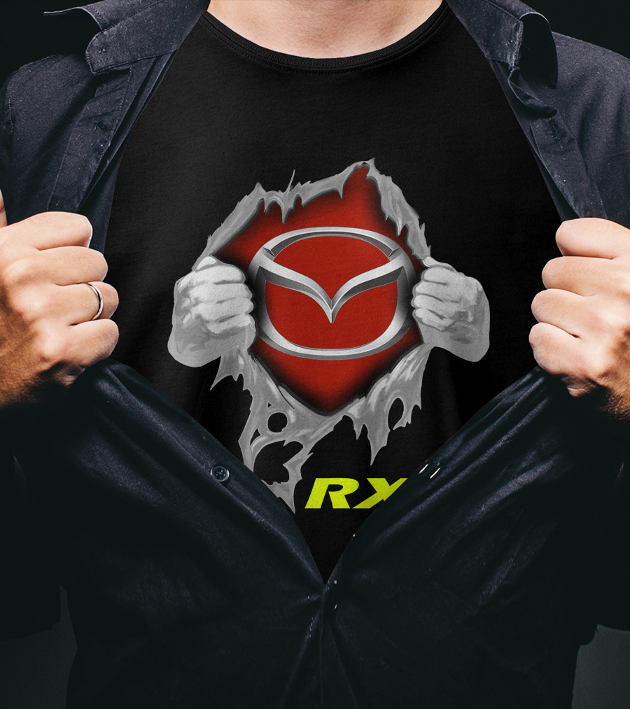 RX-7 Mazda Logo Superhero Emblem T-Shirt