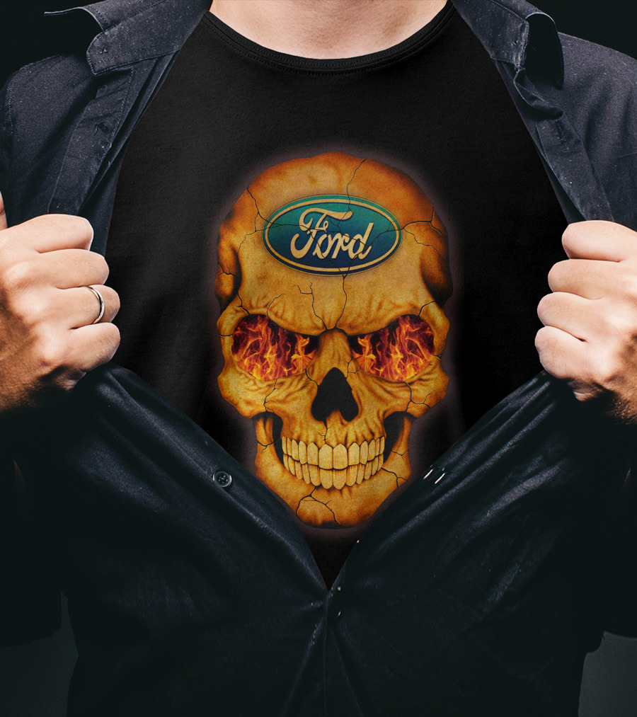 Ford Skull Flaming Eyes T-Shirt