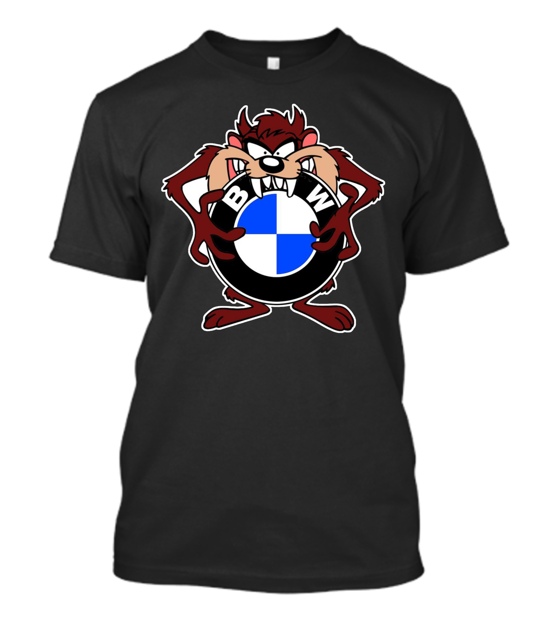 Tasmanian Devil Holding BMW Logo Circle T-Shirt