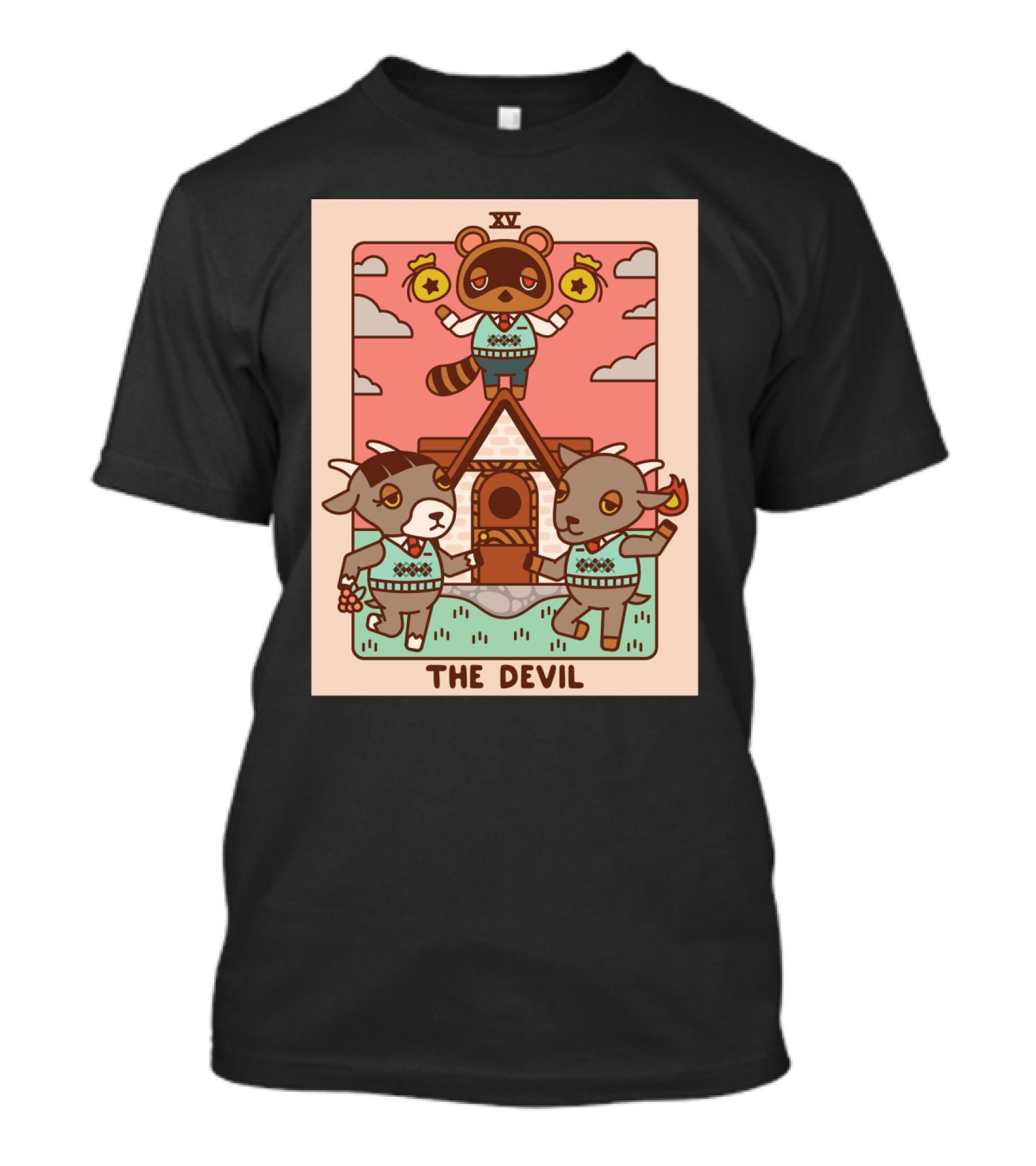 Animal Crossing Tarot Card XV The Devil Tom Nook T-Shirt