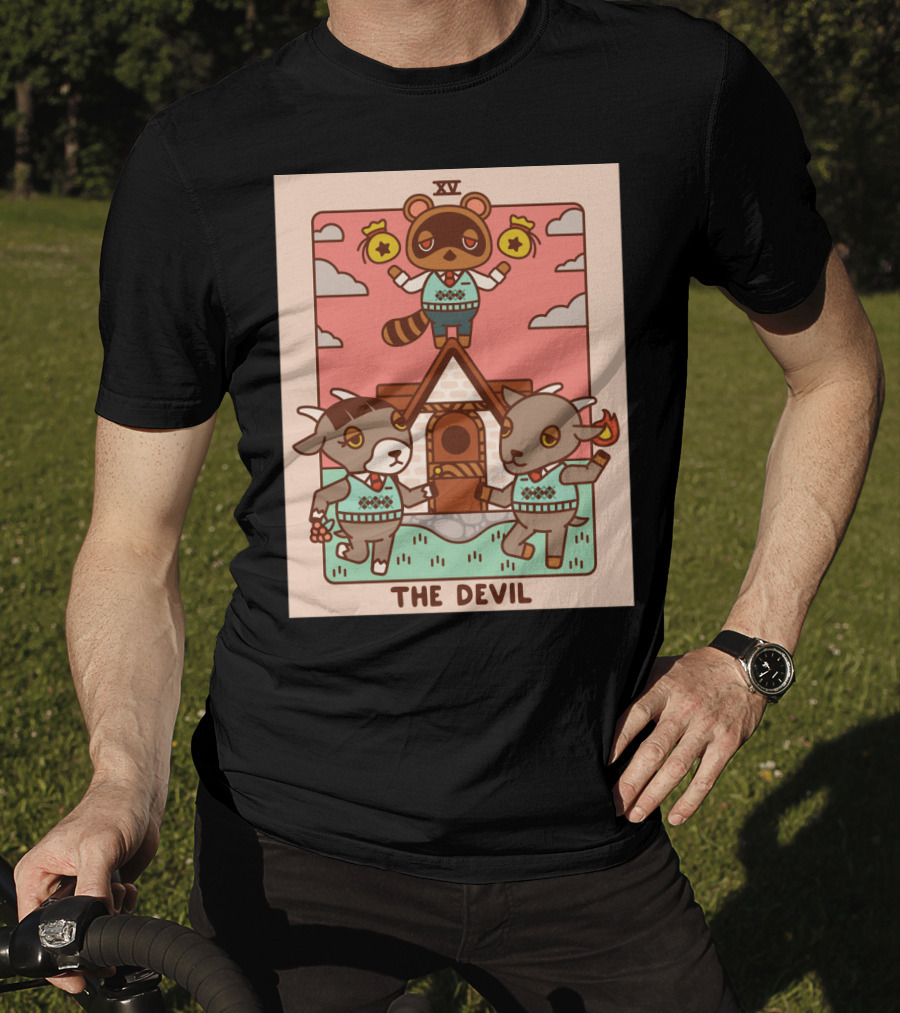 Animal Crossing Tarot Card XV The Devil Tom Nook T-Shirt