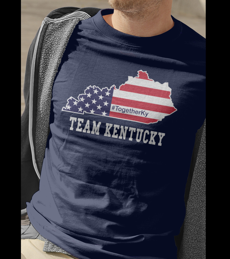 Team Kentucky #TogetherKy USA Map Flag T-Shirt