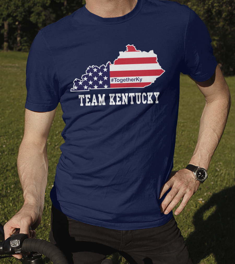 Team Kentucky #TogetherKy USA Map Flag T-Shirt