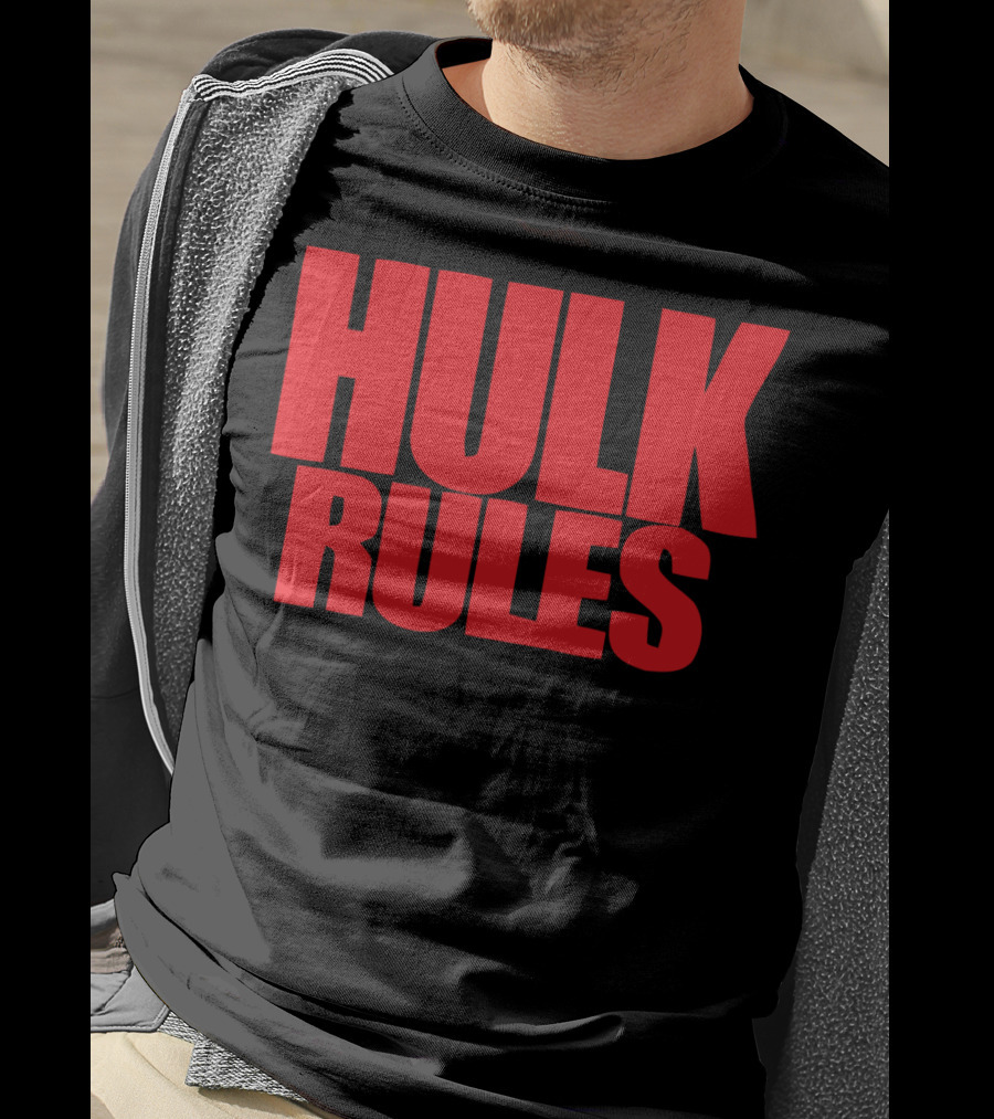 Hulk Rules Red Block Letters T-Shirt