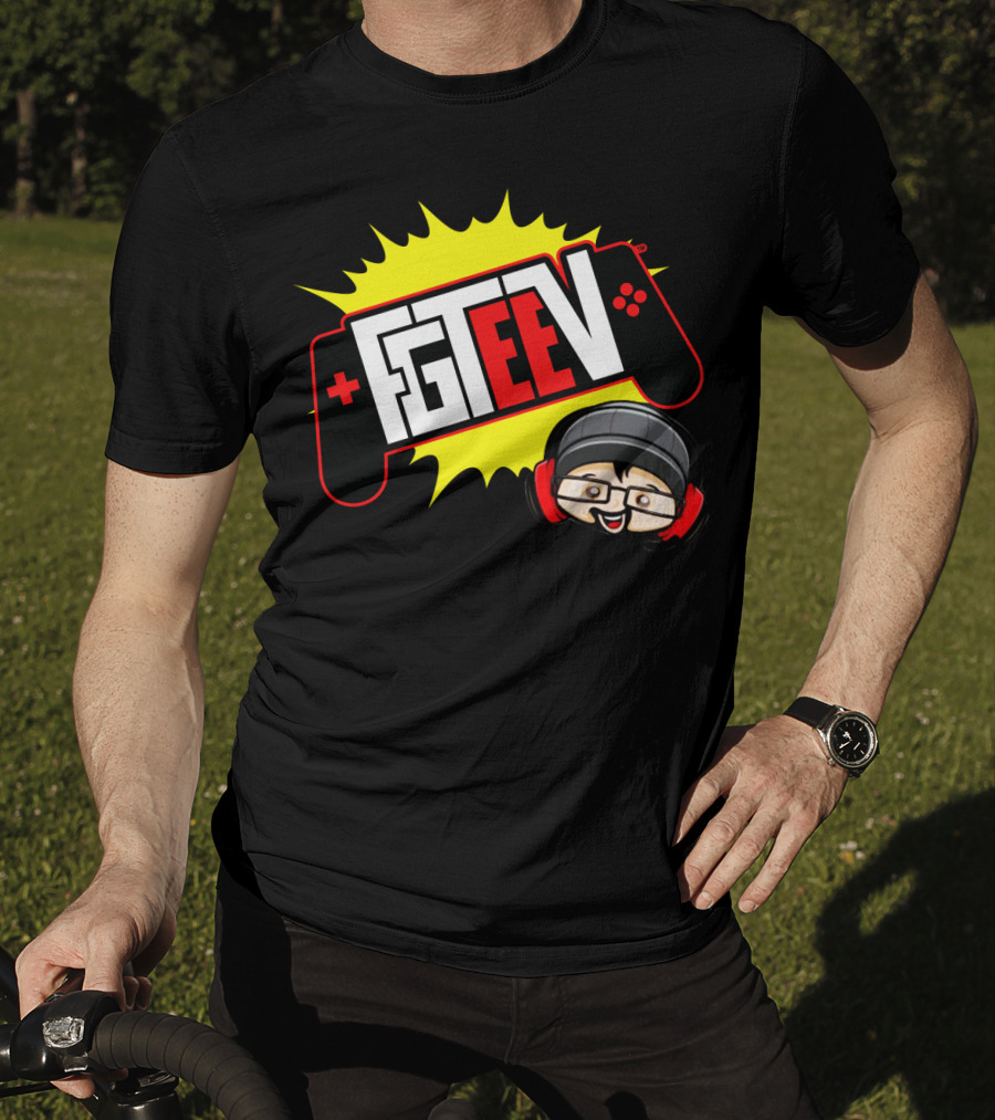 FGTEEV Merch Gaming Controller Logo Black Beanie Headphones T-Shirt