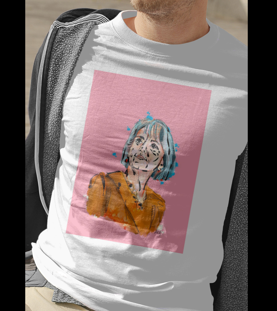 Bonnie Henry Vibrant Portrait On Pink Background T-Shirt