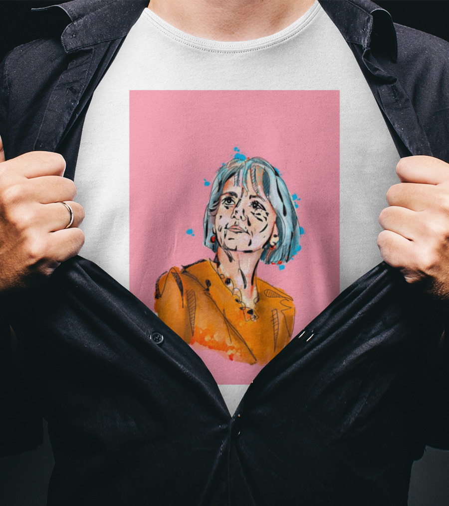 Bonnie Henry Vibrant Portrait On Pink Background T-Shirt
