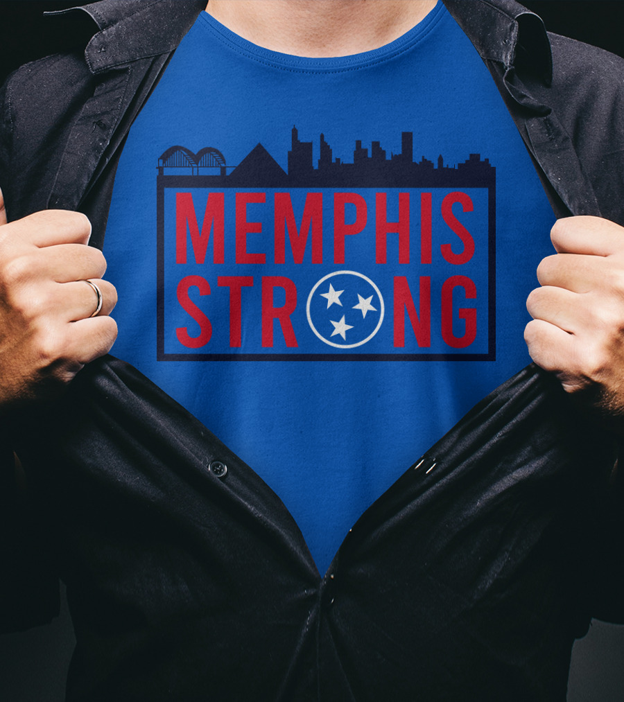 MEMPHIS STRONG Tennessee Skyline Three Stars T-Shirt