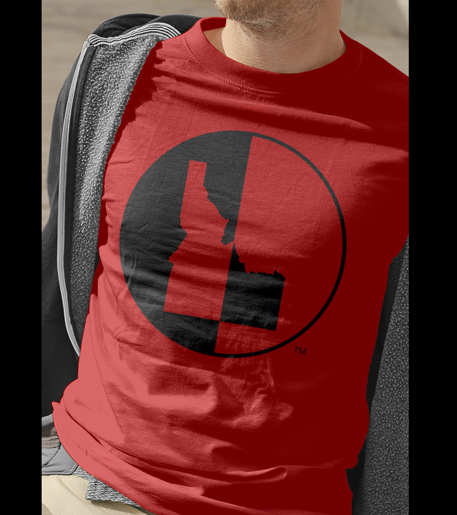 Idaho Allmade Red Black Split T-Shirt