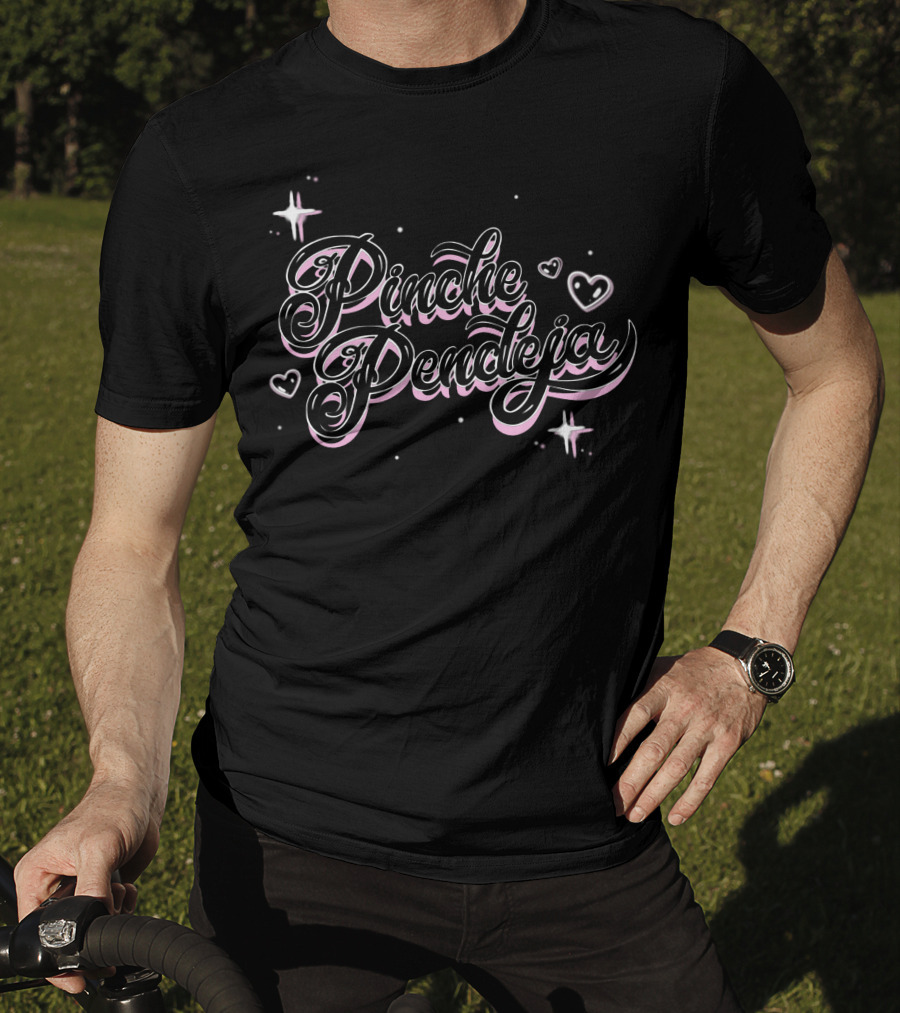 Pinche Pendeja Familia Metiche Heart Stars T-Shirt