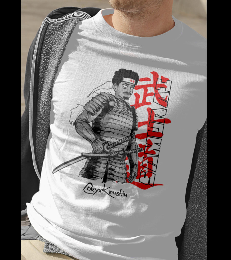 Samurai CoryxKenshin Illustration Kanji T-Shirt