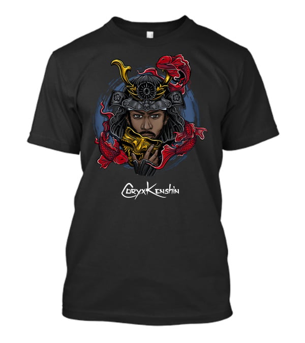 CoryxKenshin Samurai Armor Design With Red Koi Fish T-Shirt