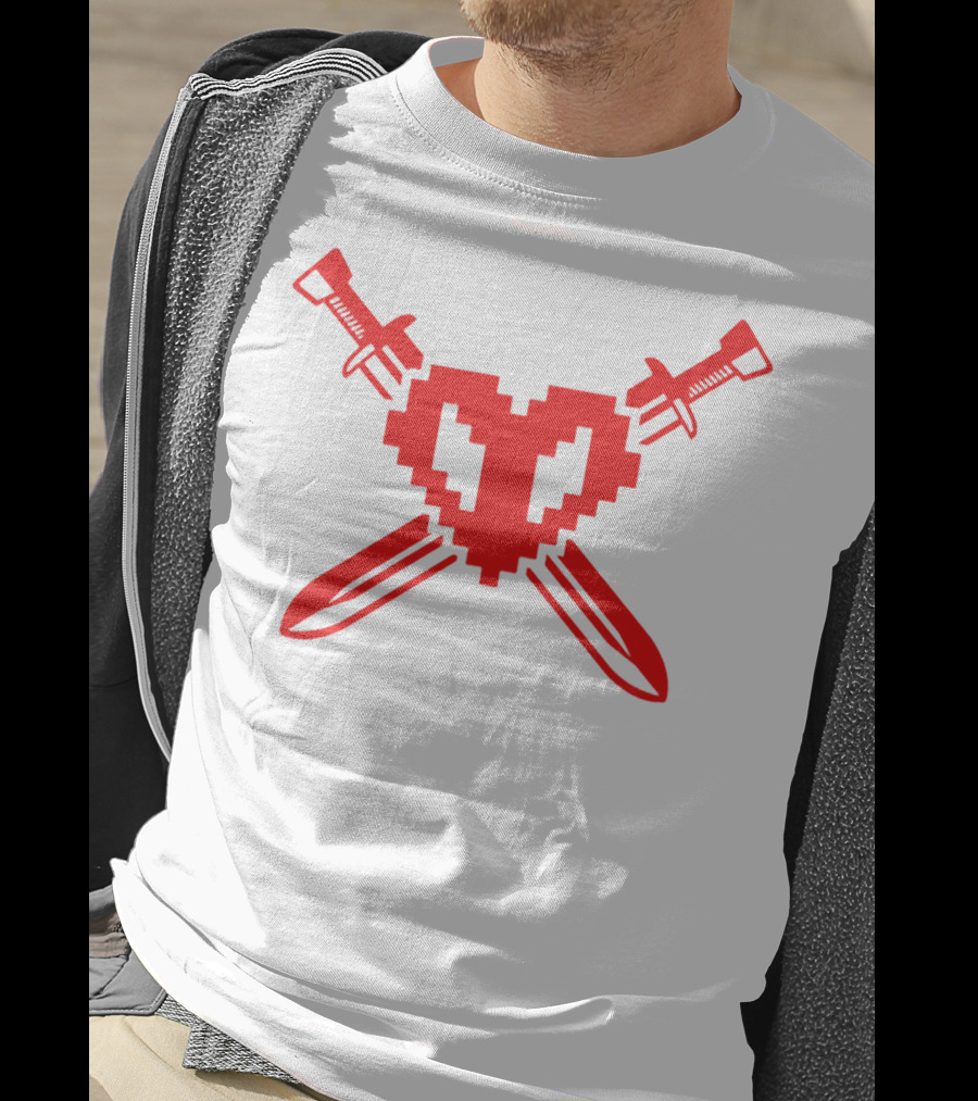 Philza Pixel Heart Crossed Swords Merch T-Shirt