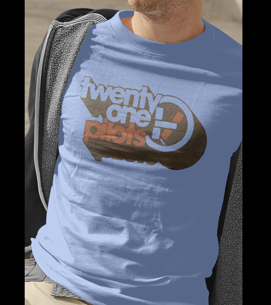 Twenty One Pilots Logo On Light Blue Background T-Shirt