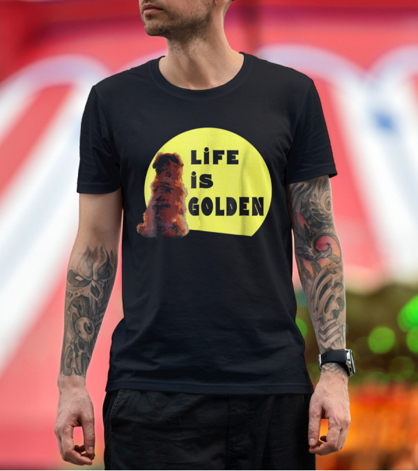 Premium T-Shirt: Life is Golden Retriever Life is Best T-Shirt Life is Golden Retriever Life is Best T-Shirt