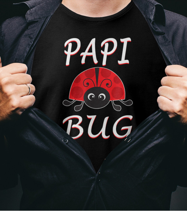 Papi Bug Ladybug Mens Dad T-Shirt