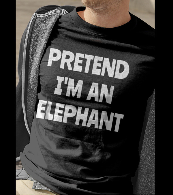 Funny Pretend I'm An Elephant Lazy Halloween Costume T-Shirt