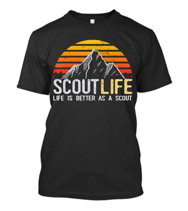 Scout Life Adventure Mountain Sunset Life Is Better As A Scout T-Shirt