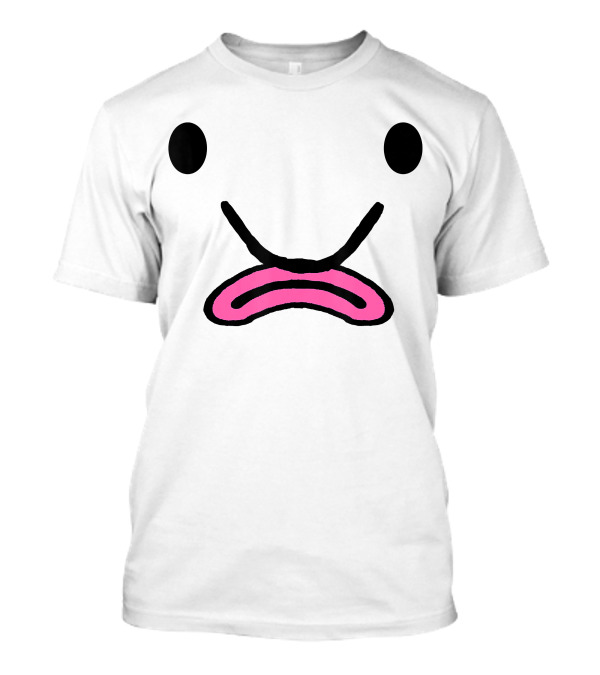 Blobfish Costume Ugly Blob Fish Face Grumpy Mood Expression T-Shirt