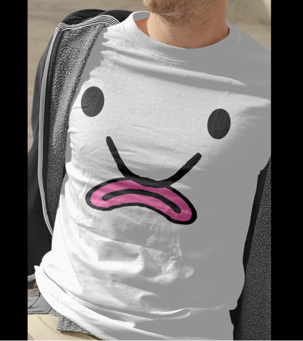 Blobfish Costume Ugly Blob Fish Face Grumpy Mood Expression T-Shirt