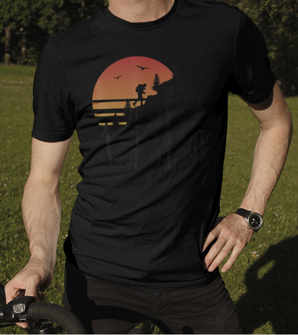 Bring A Compass It's Awkward When You Have To Eat Your Friends Adventure Sunset T-Shirt